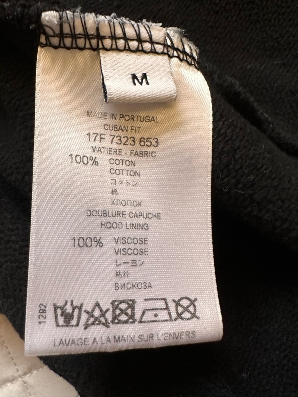 Givenchy Black Hooded Top with White Logo Tag - Picture 7 of 8